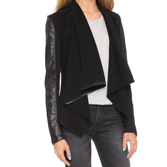 Blank NYC Jackets & Blazers - Vegan Leather & Knit Jacket